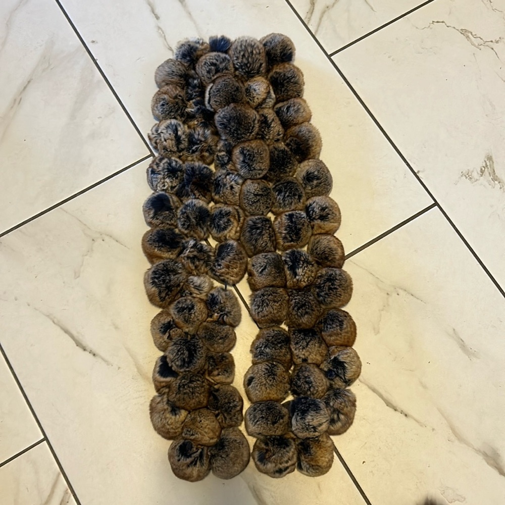 Diana Rosh rabbit fur scarf